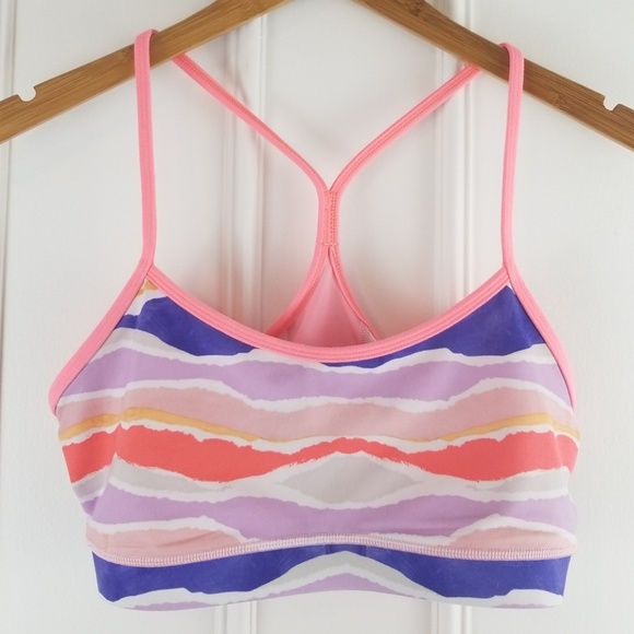 lululemon athletica Other - Lululemon Flow Y Bra, Bleacher Stripe, Size 10